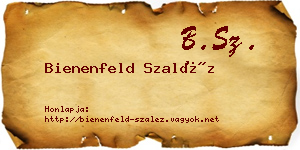 Bienenfeld Szaléz névjegykártya